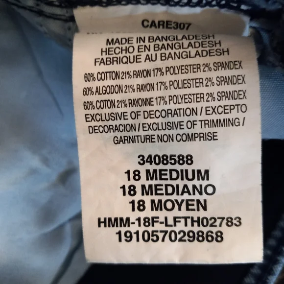 Lee regular fit mid-rise straight leg women's jeans size 18M - Picture 5 of 5